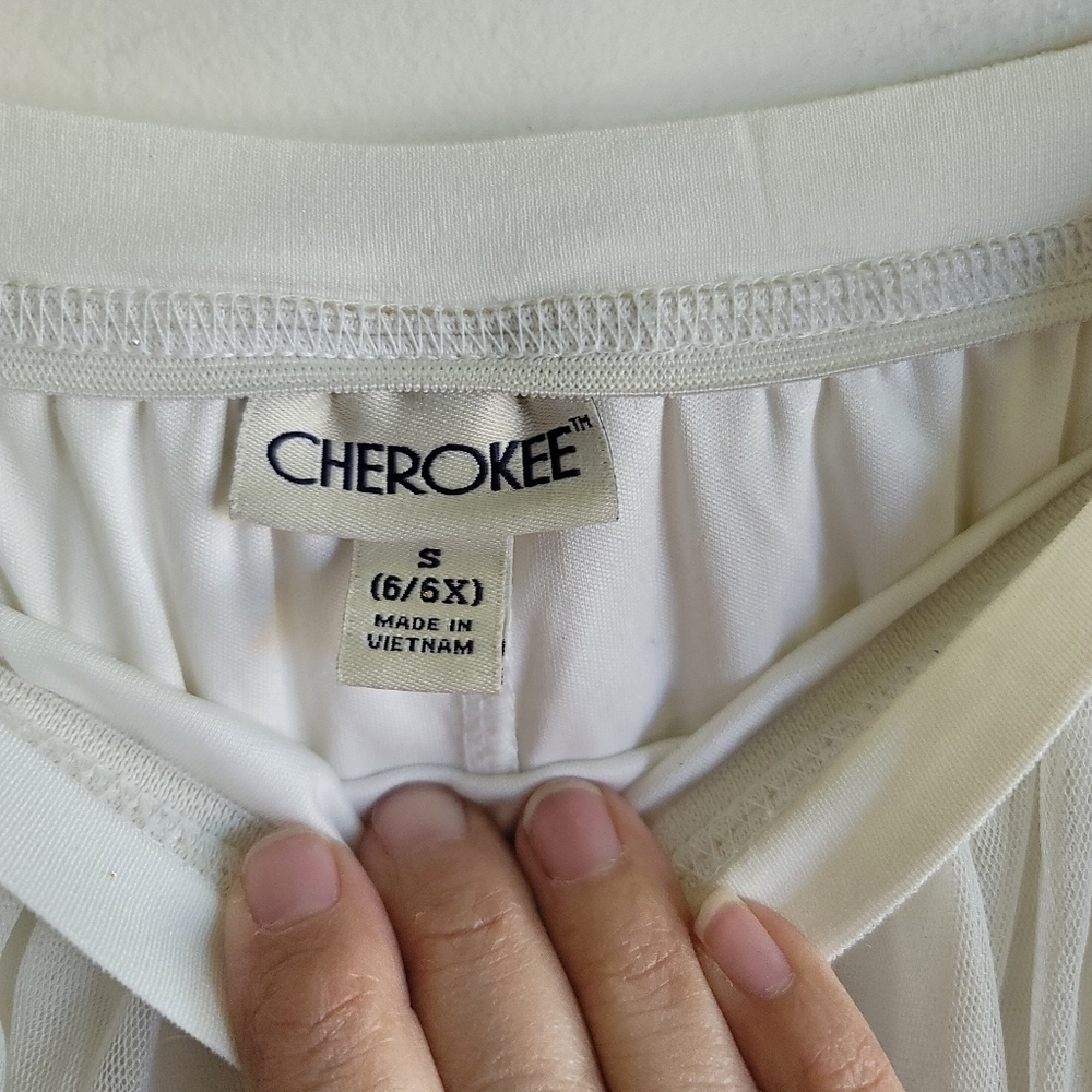 Cherokee, Girls Tulle Maxi Skirt, Cream/Gold Foil, Size 6‎ - Picture 4 of 5